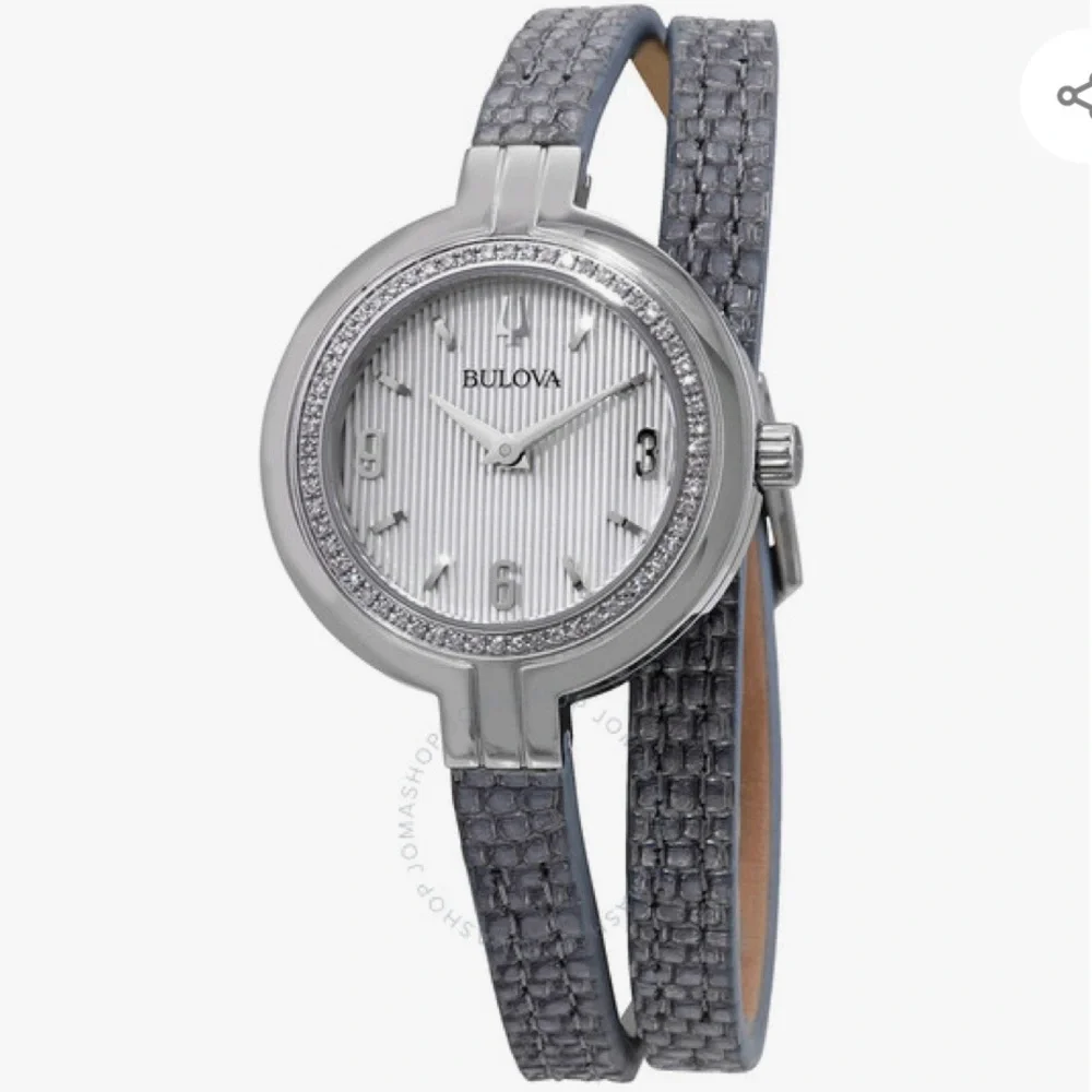 NWT Bulova | Diamond Rhapsody Quartz White Dial Wrap Around Bracelet Watch $1020